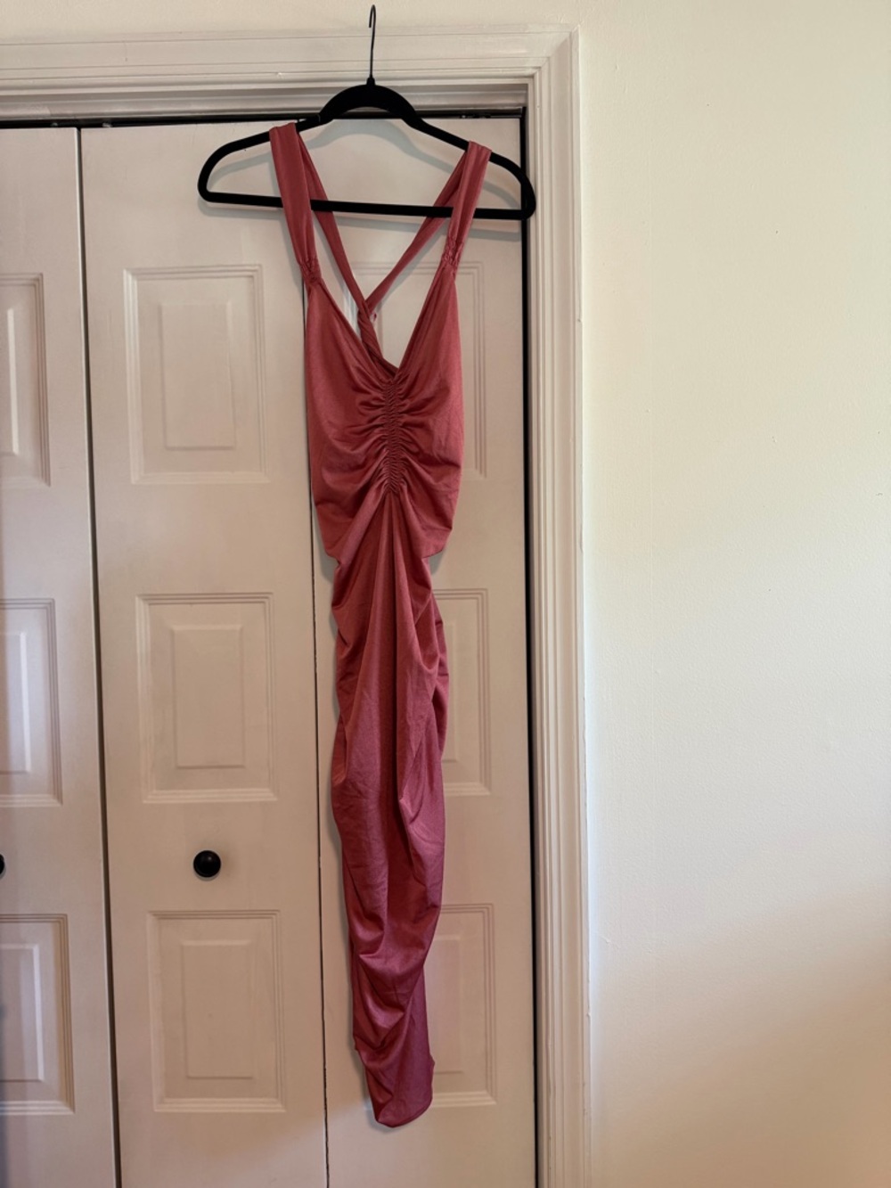 Free People Dusty Rose Ruched Bodycon Dress
